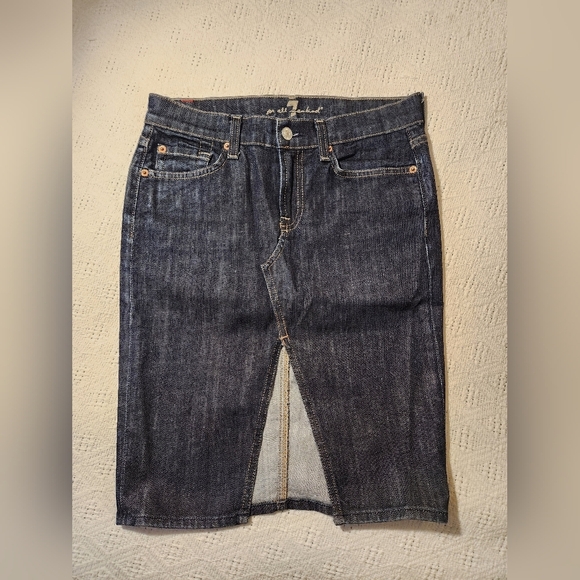 7 For All Mankind Pencil Jean Skirt Size 25 - Picture 5 of 9